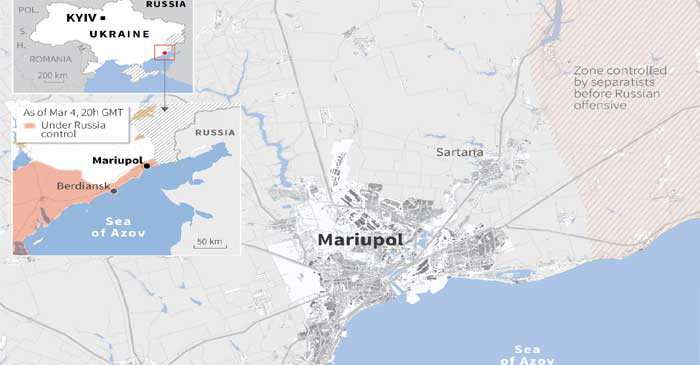 ইউক্রেনের মারিউপোলে যুদ্ধবিরতি ঘোষণা রাশিয়ার