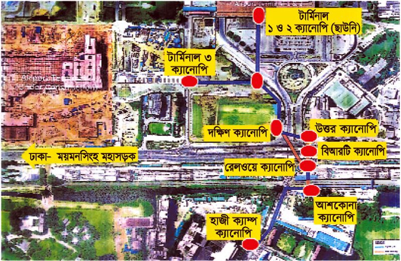 থাকবে ৮ লিফট, ২৮ এসকেলেটর ও ২৫ ট্রাভেলেটর বৃহত্তম আন্ডারপাস ॥ এয়ারপোর্ট গোলচত্বরে হচ্ছে
