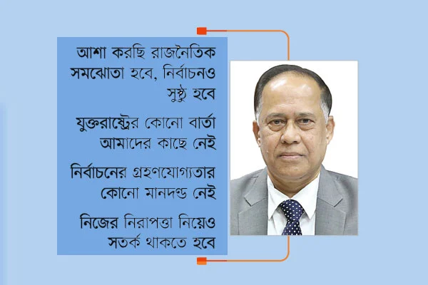 প্রতিহতের চেষ্টা হলে নির্বাচন চ্যালেঞ্জ হবে বিশেষ সাক্ষাৎকারে প্রধান নির্বাচন কমিশনার কাজী হাবিবুল আউয়াল