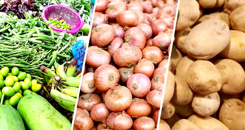 সবজির সঙ্গে পাল্লা দিয়ে আরেক দফায় বেড়েছে আলু-পেঁয়াজের দাম