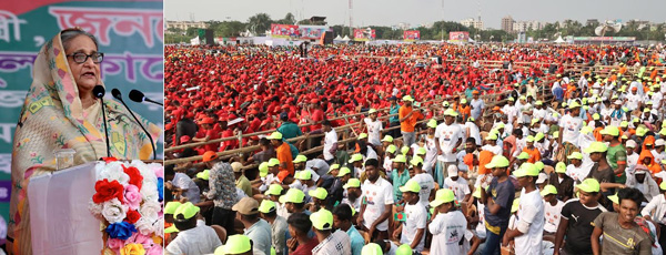 উন্নয়ন চাইলে নৌকা, ধ্বংস চাইলে বিএনপি-জামায়াত : প্রধানমন্ত্রী