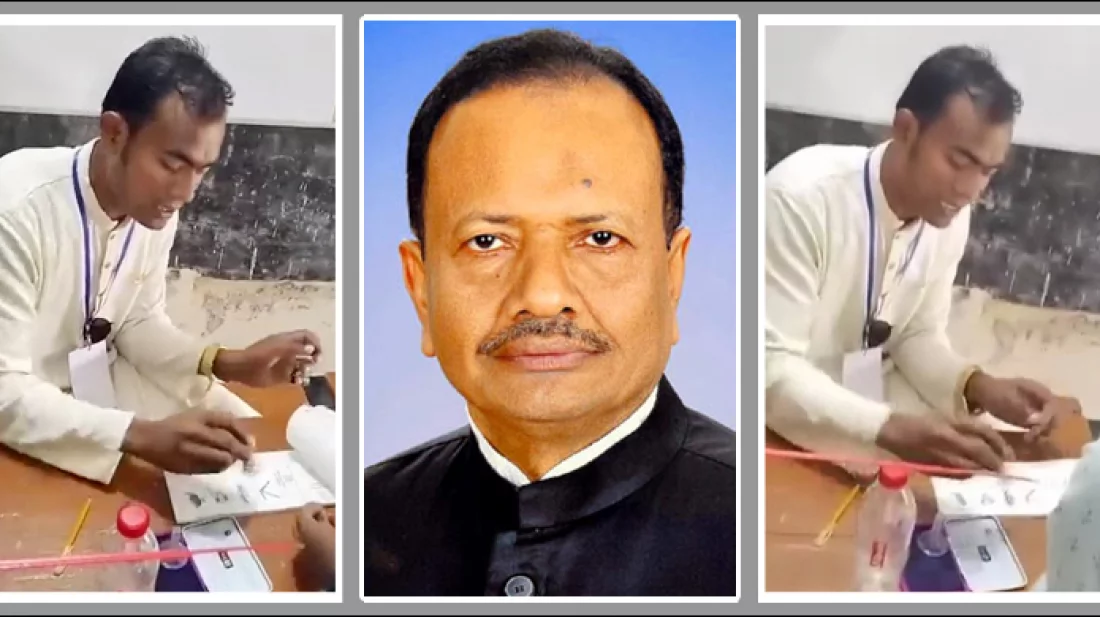 নৌকায় সিল মারা ছাত্রলীগ নেতাকে শিবিরকর্মী বললেন আওয়ামী লীগের বিজয়ী প্রার্থী।