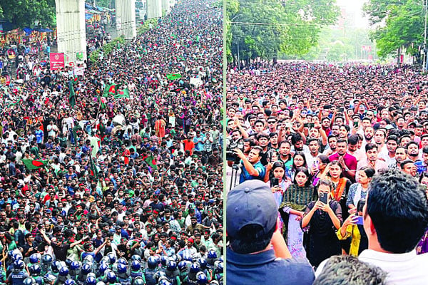 অনড় ছাত্ররা, আজও বিক্ষোভ সংঘাতে গড়াল আন্দোলন ♦ ঢাকা কুমিল্লা চট্টগ্রামে পুলিশের সঙ্গে কোটাবিরোধীদের সংঘর্ষ লাঠিচার্জ ♦ আহত ২৩ ♦ ব্যারিকেড ভেঙে অবস্থান ♦ বাধায় বিভিন্ন স্থানে পণ্ড ♦ মাঠে ছাত্রলীগ ♦ সমর্থন ছাত্রদলের ♦ ক্লাসে ফেরাতে ভিসিদের চিঠি