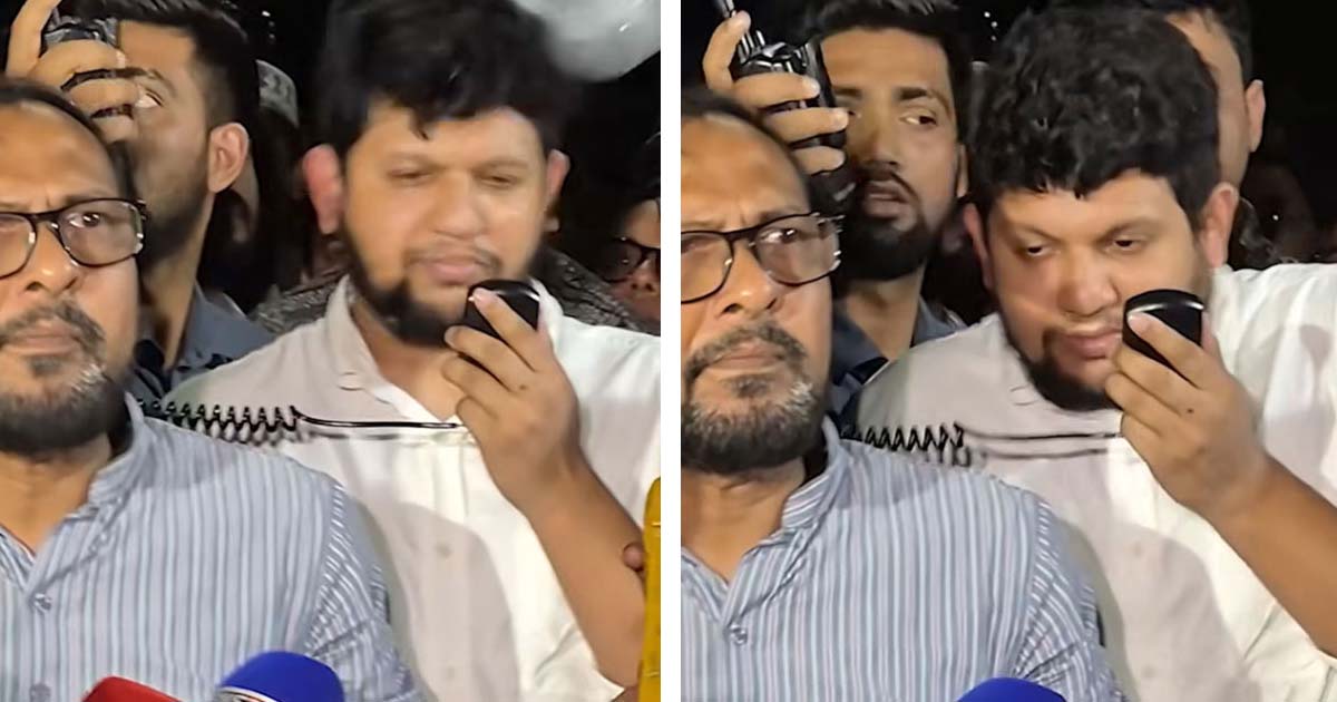পানির বোতল ছুঁড়ে মারায় কথা শেষ না করেই চলে গেলেন উপদেষ্টা