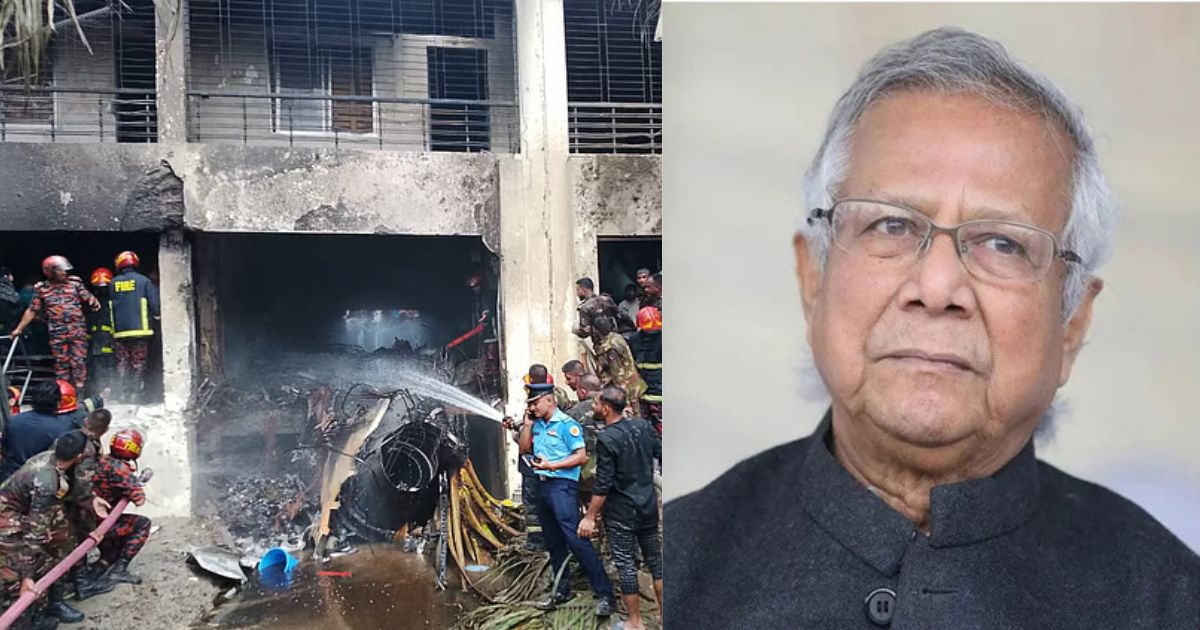 বিমান বিধ্বস্তে হতাহতের ঘটনায় প্রধান উপদেষ্টার শোক