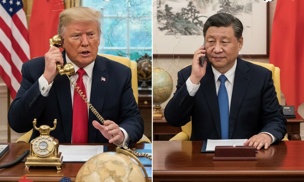 চীন-মার্কিন নেতাদের টেলিফোনালাপ