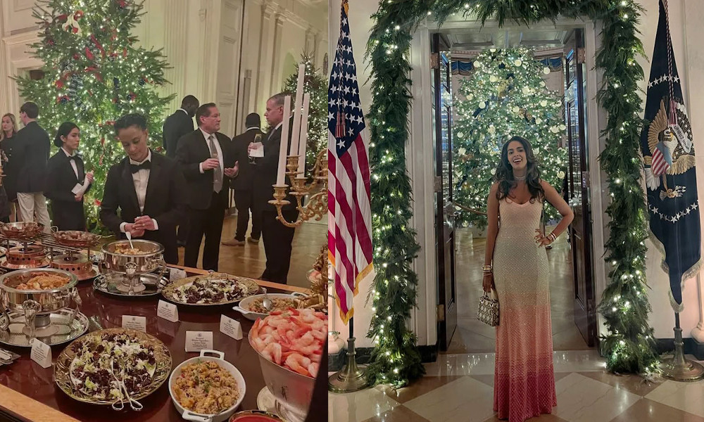 মল্লিকা শেরওয়াত হোয়াইট হাউসের ক্রিসমাস ডিনারে উপস্থিত