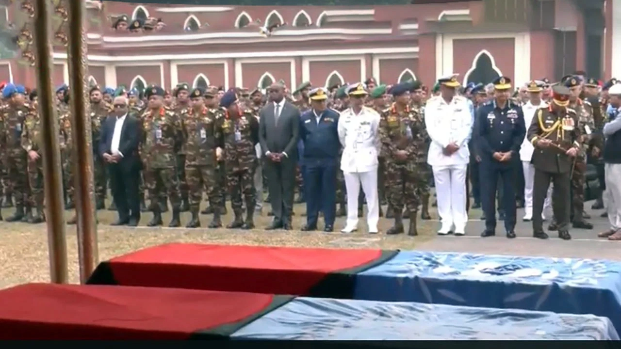 সেনাবাহিনী সদর দফতরে বাংলাদেশ সেনাবাহিনীর শান্তিরক্ষা নিহতদের জানাজা সম্পন্ন