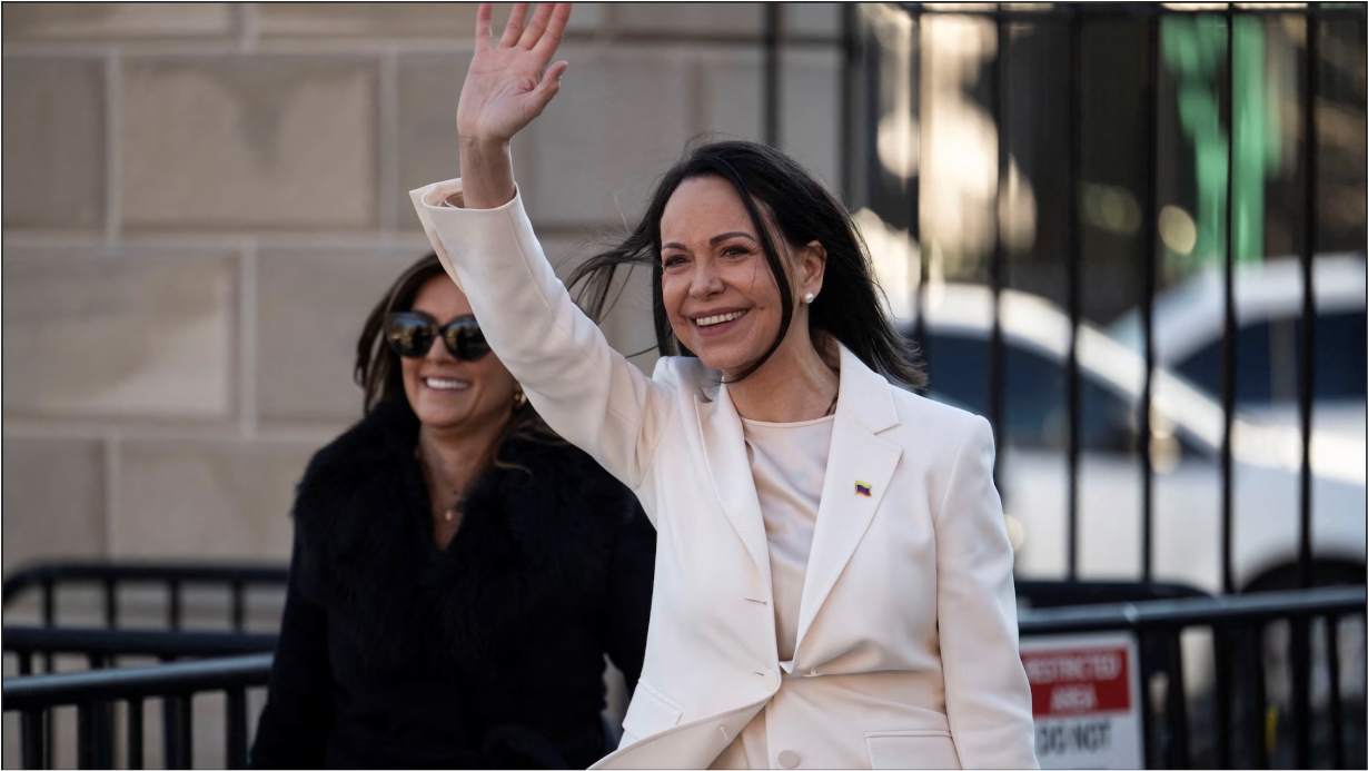 ভেনেজুয়েলা: মাচাদো ওয়াশিংটনে নেতৃত্বের ইচ্ছা প্রকাশ, রদ্রিগেজের সঙ্গে দ্বৈত ক্ষমতার দৃশ্য