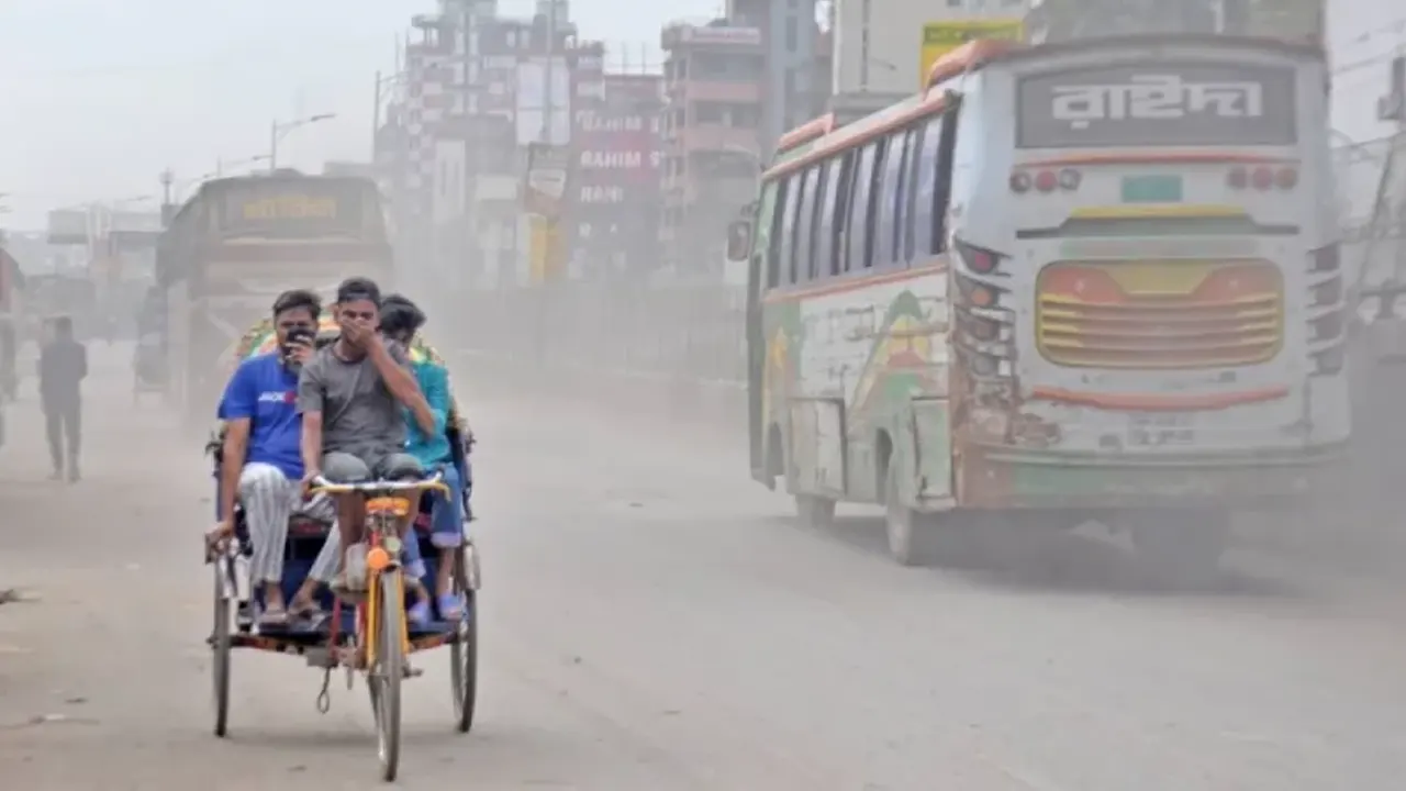 ঢাকার বায়ুদূষণ ‘অস্বাস্থ্যকর’ পর্যায়ে পৌঁছেছে, সাত এলাকায় মারাত্মক হুমকি