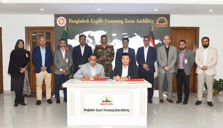 চীন ভিত্তিক প্রতিষ্ঠান তিয়ানফোর্ড বাংলাদেশ টেক্সটাইল কারখানা স্থাপন করবে উত্তরা ইপিজেডে