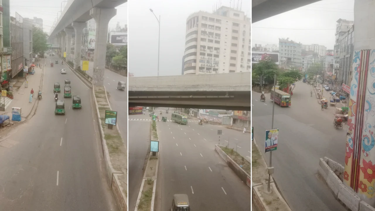 রাজধানী ঈদুল ফিতরে অপ্রচলিত নীরবতায় বিরাজ করছে