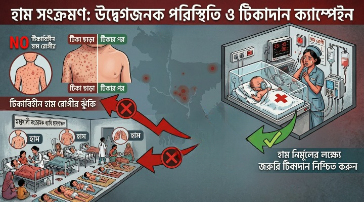 হামের প্রাদুর্ভাবে শিশু হাসপাতাল আইসিইউ সংকটে