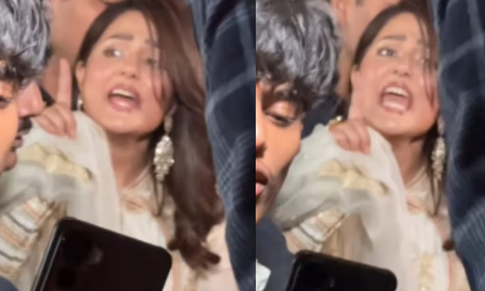 ইফতার অনুষ্ঠানে ভিড়ের মধ্যে অস্বস্তিকর পরিস্থিতিতে বিরক্ত হন অভিনেত্রী হিনা খান