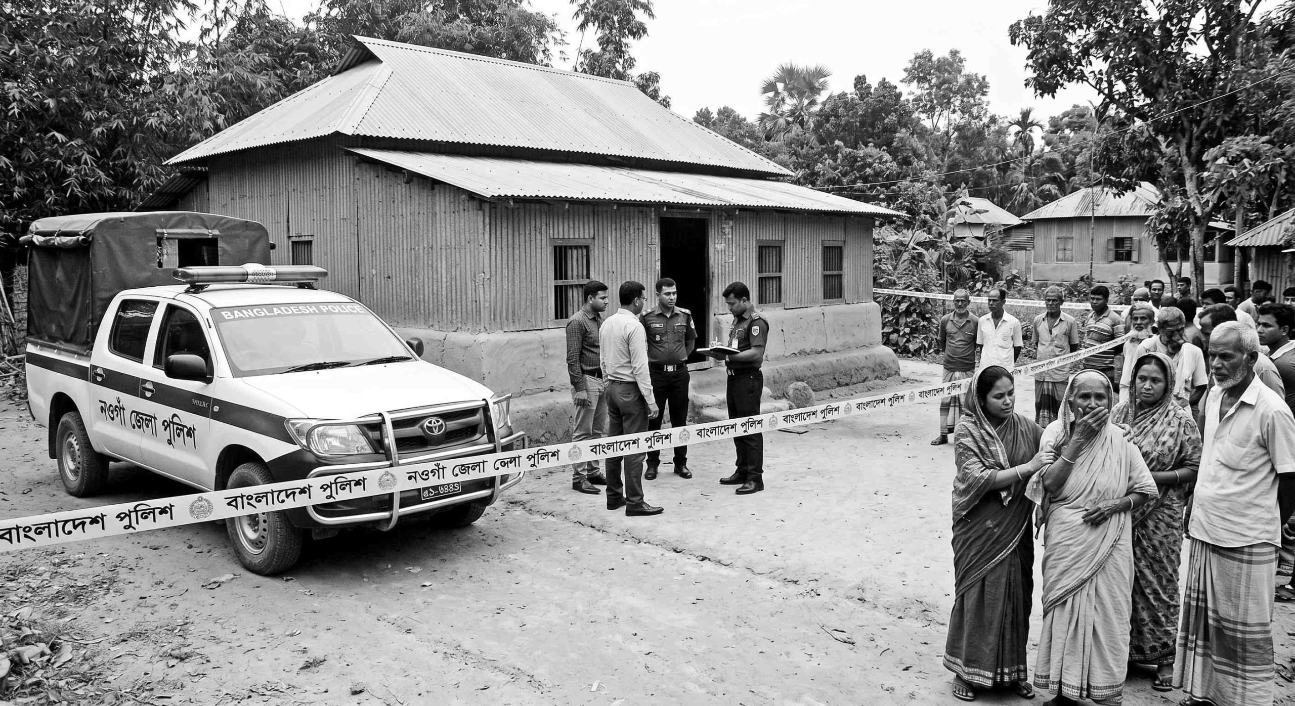 নওগাঁর নিয়ামতপুরে একই পরিবারের চারজনকে গলাকেটে নৃশংসভাবে হত্যা