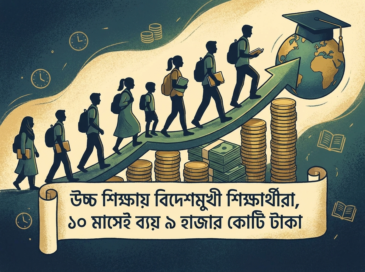 উচ্চ শিক্ষায় বিদেশমুখী শিক্ষার্থীরা, ১০ মাসেই ব্যয় ৯ হাজার কোটি টাকা