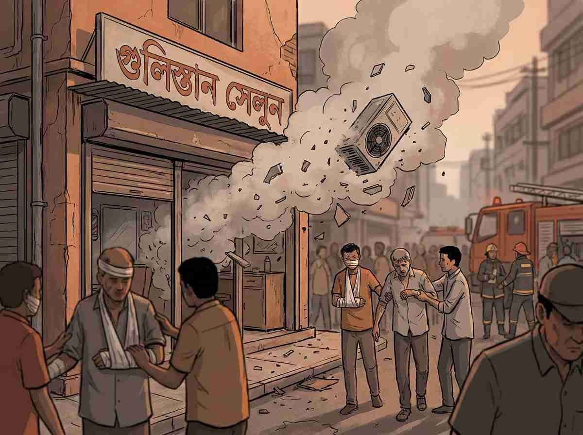 রাজধানীর গুলিস্তানে এসি বিস্ফোরণ: দগ্ধ ৯, বার্ন ইনস্টিটিউটে চিকিৎসাধীন