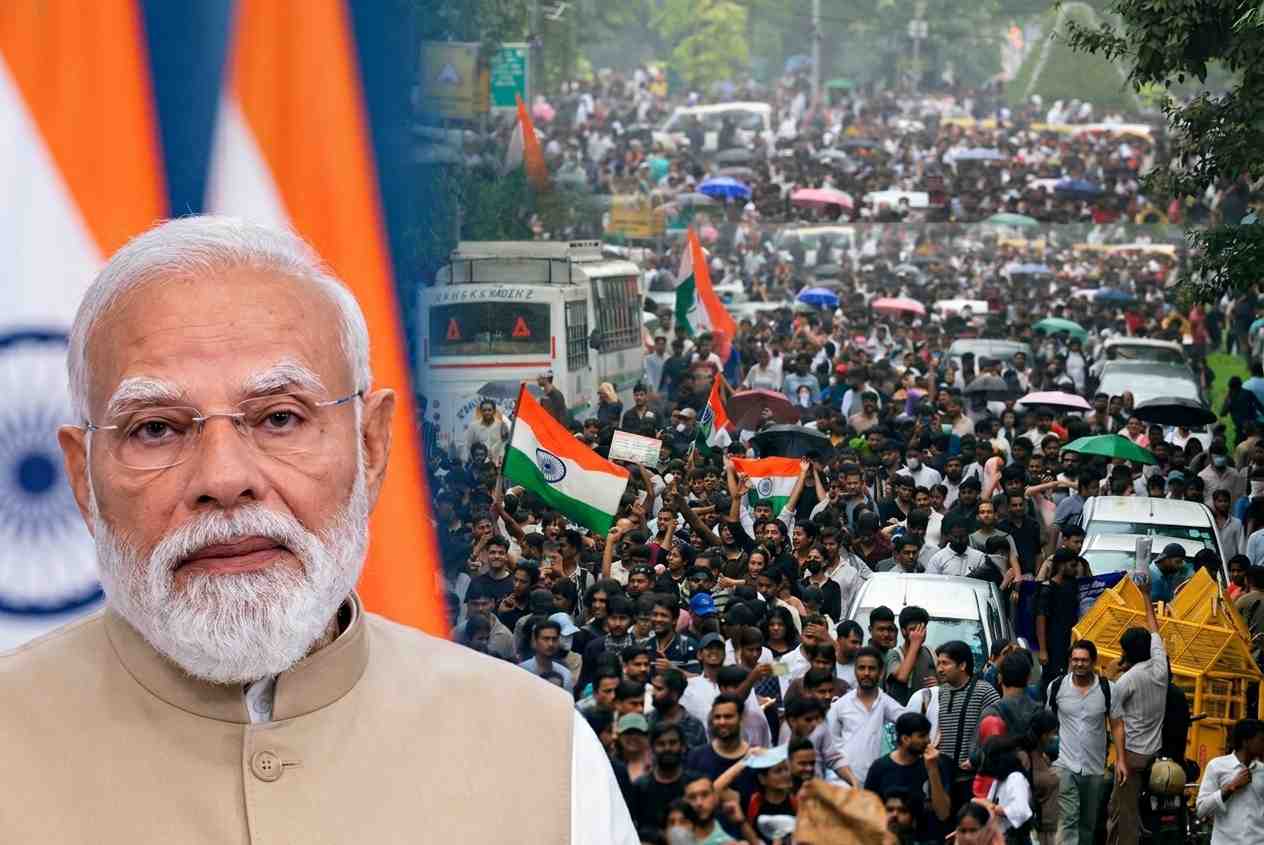 দিল্লিতে বিক্ষোভের উত্তাপ, সকালে গুরুত্বপূর্ণ ঘোষণা মোদির