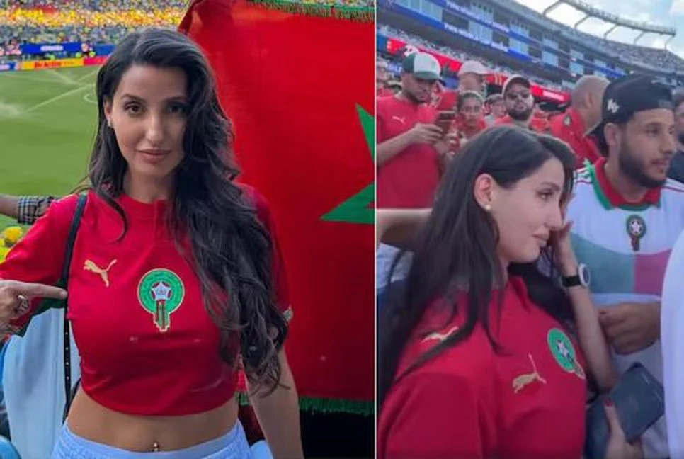 ফ্রান্সের কাছে হেরে মরক্কোর বিদায়: গ্যালারিতে কাঁদলেন নোরা ফাতেহি