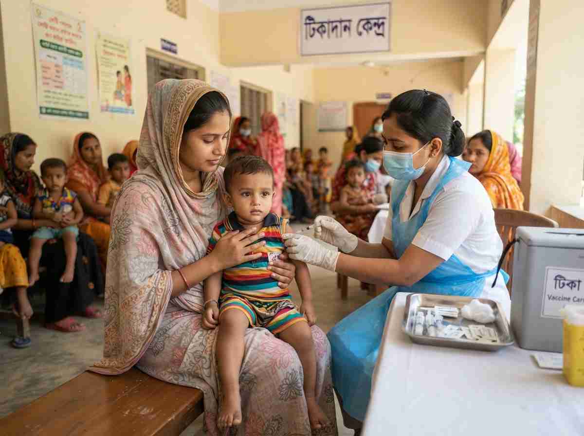 জাতীয় নিয়মিত টিকাদান কর্মসূচিতে অন্তর্ভুক্ত হচ্ছে টাইফয়েড ভ্যাকসিন, শুরু ১ আগস্ট