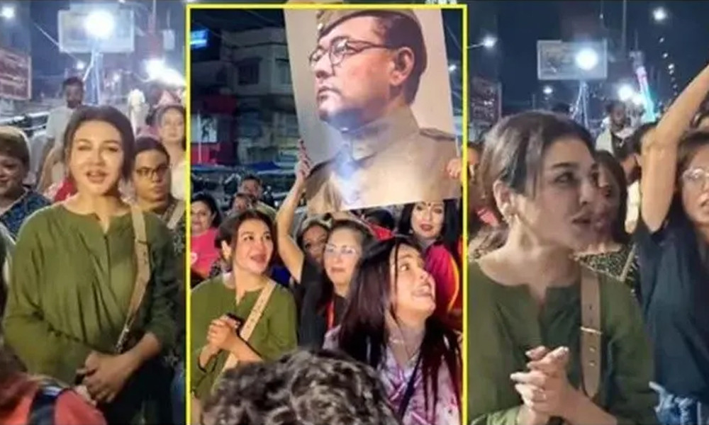কলকাতায় নারীদের নিরাপত্তা দাবিতে আয়োজিত নাগরিক মিছিলে অংশ নিলেন জয়া আহসান