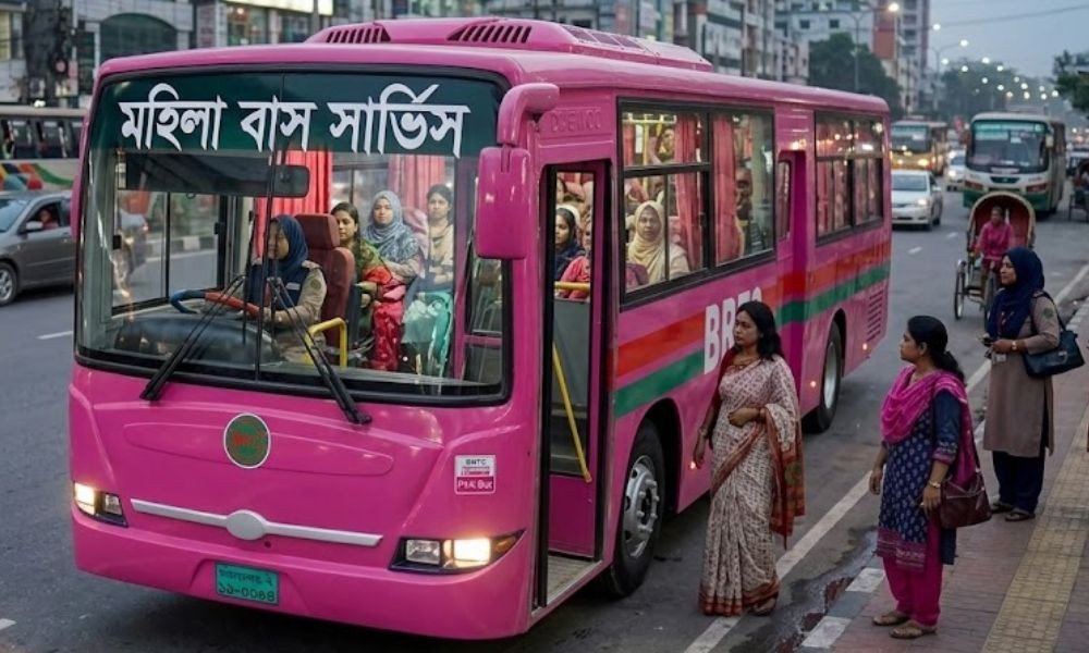নারীদের নিরাপদ যাতায়াতে বিআরটিসির বিশেষ ‘পিংক বাস’ সার্ভিস চালু