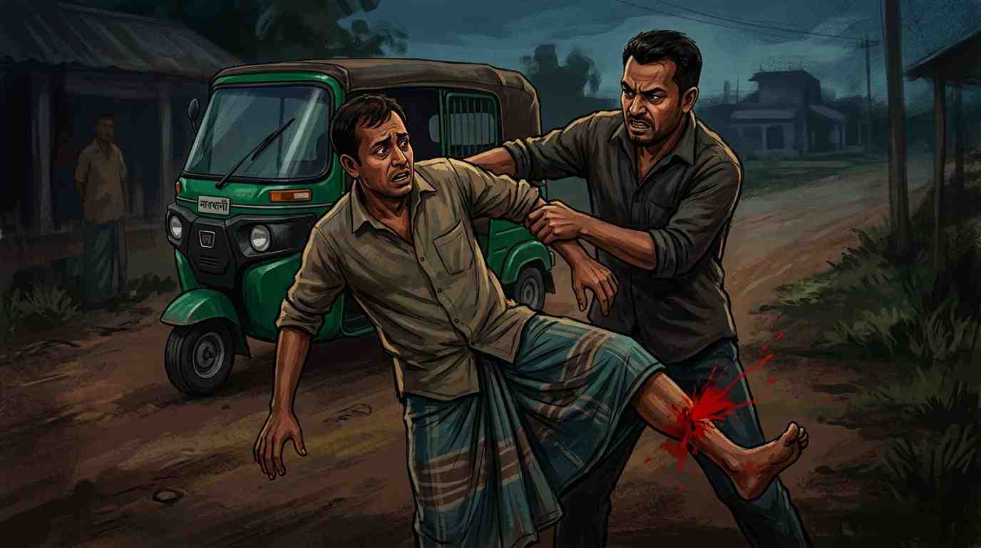 চাঁদাবাজির এক লাখ টাকা না পেয়ে অটোরিকশাচালককে গুলি