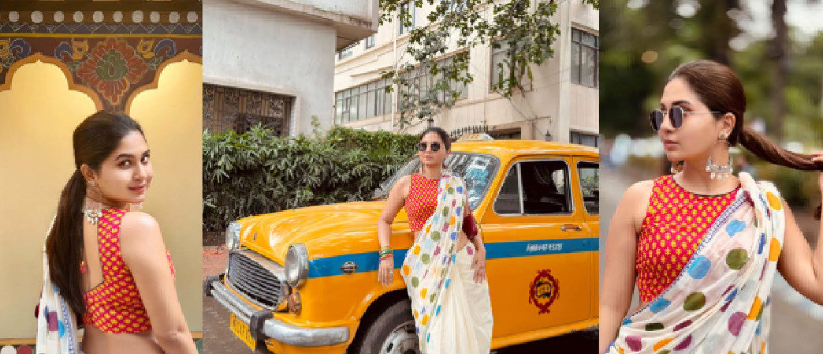 কলকাতায় ঘুরছেন অভিনেত্রী স্পর্শিয়া